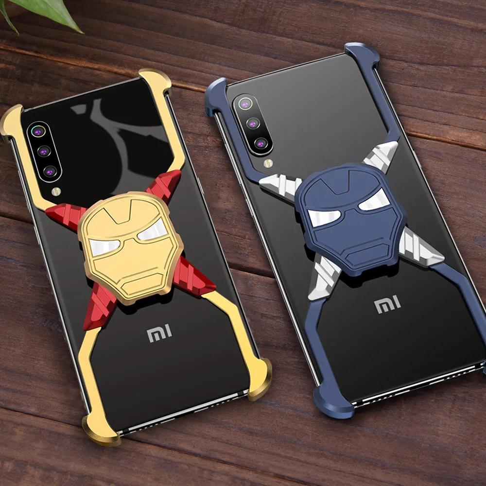 Металлический Чехол OATSBASF Iron Man Deluxe для Xiaomi MI 9 индивидуальный металлический