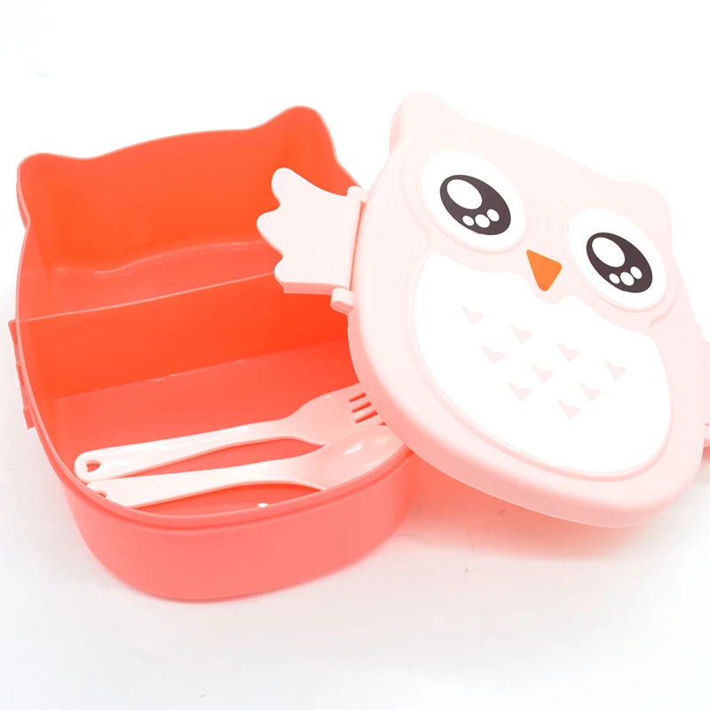 4 цвета кавайный конфетный Цвет Сова обед микроволновая печь контейнер для бэнто