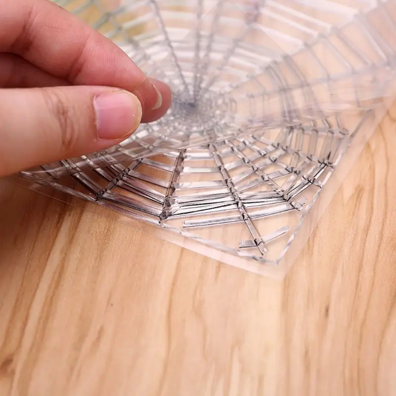 Cobweb силиконовый прозрачный Печатный штамп художественная рельефная фотография