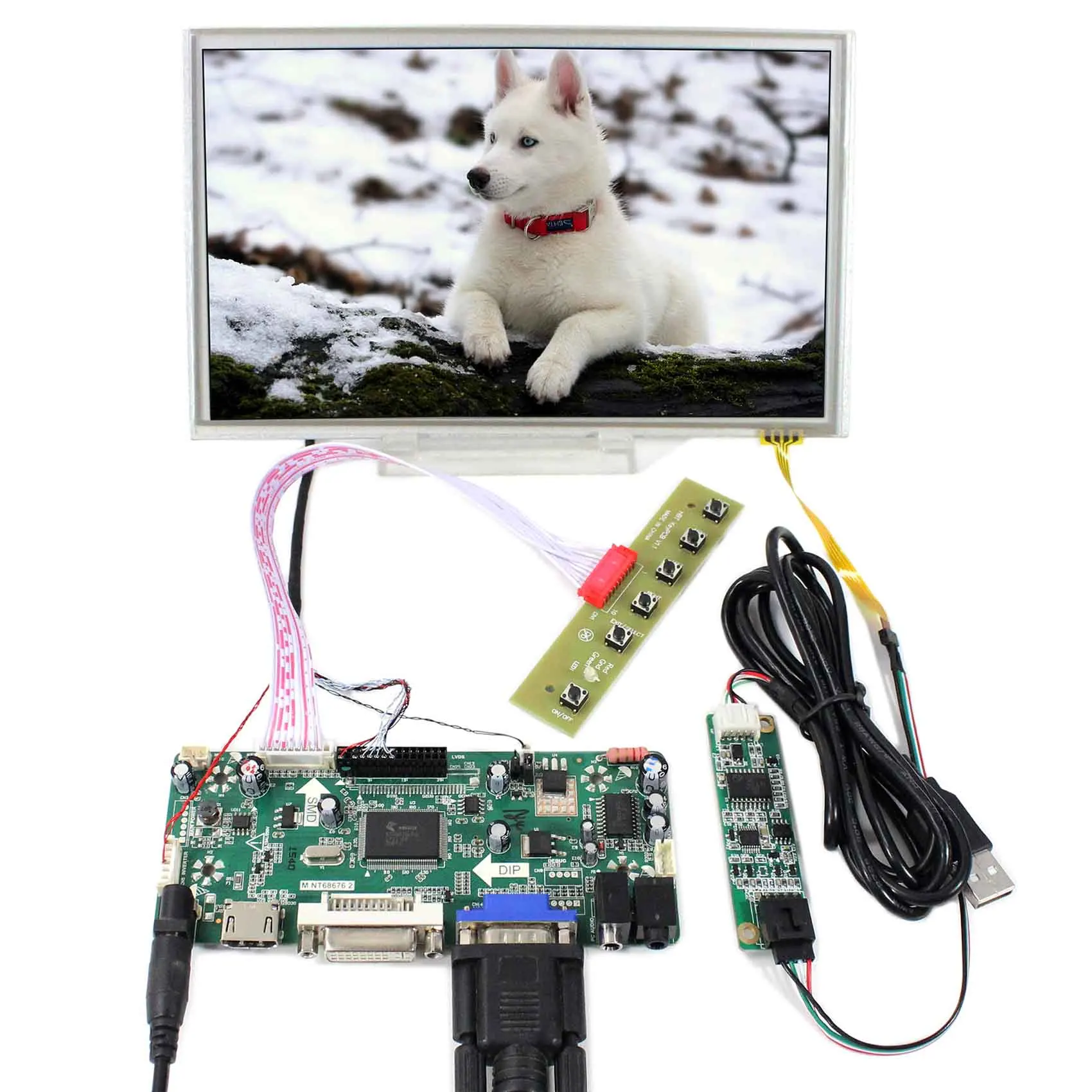 

HD MI VGA DV Audio LCD Controller board M.NT686768.9inch 1024x600 N089L6 LP089WS1 B089AW01 Lcd Touch Screen