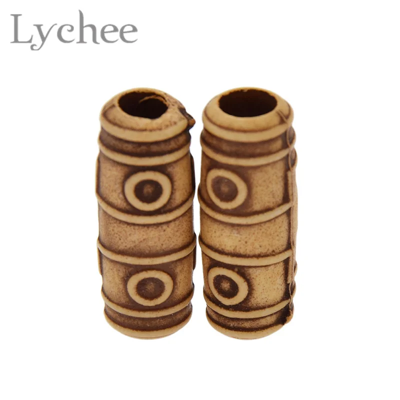 Lychee 10 шт./лот 6 мм винтажные деревянные волосы оплетка дреды бусины манжеты зажимы головные уборы аксессуары
