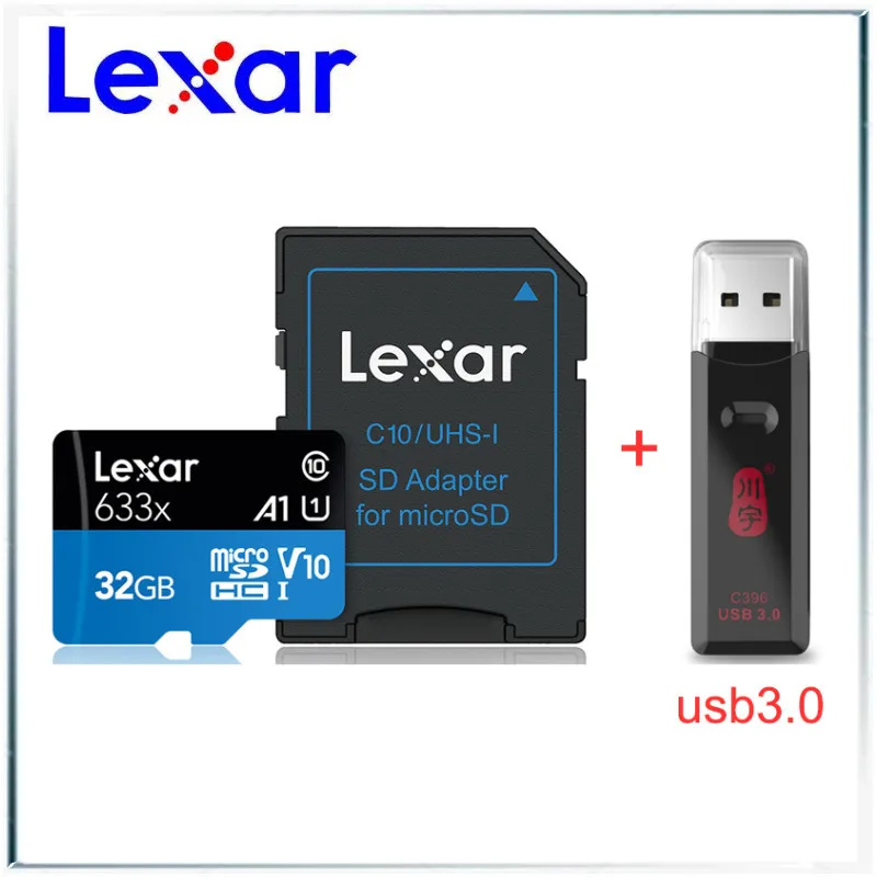 633X 32GB Sets B Lexar tf-карта 633x 667x Micro SD карта 64 Гб 128 ГБ 256 ГБ 512 Гб карта памяти Uhs 1 A1 C10 U1 V10 Дрон Gopro Dji Спортивная камера - Емкость: 633X 32GB Sets B