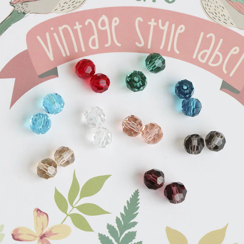 20 штук 8 м красочные Rondelle Природный кристалл Стекло бисер Свободные Spacer для