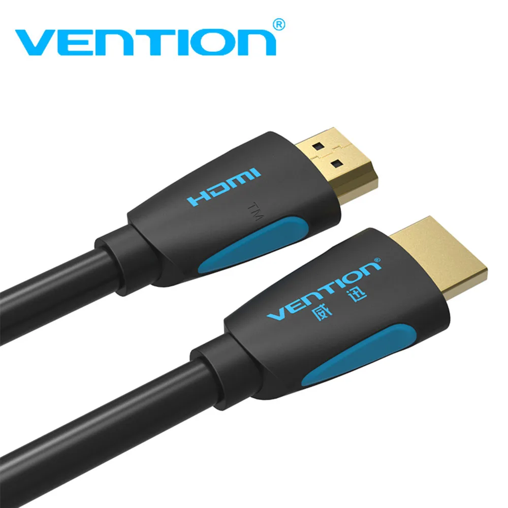 Кабель Vention HDMI 2,0 1,4 3D 2160P кабель HDMI папа-папа с HDMI адаптером для HD tv PS3 проектора HD lcd tv компьютера 4K кабель