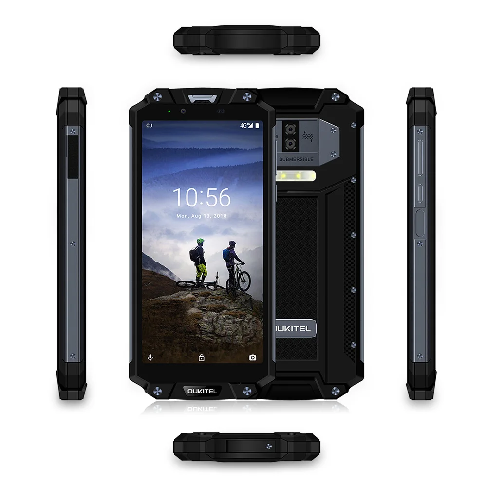 OUKITEL WP2 IP68 водонепроницаемый мобильный телефон 4 Гб 64 Гб MT6750T Восьмиядерный 6," 18:9 смартфон с защитой от пыли и ударов 10000 мАч