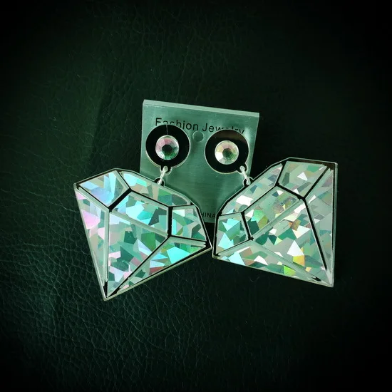 Бесплатная доставка женские Геометрические серьги в стиле стимпанк со стразами