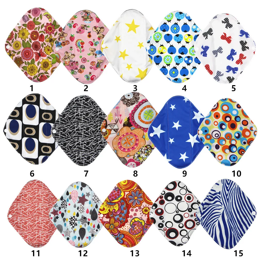 5 шт. многоразовый бамбуковый ткань гигиена гигиенические прокладки Pad Моющиеся