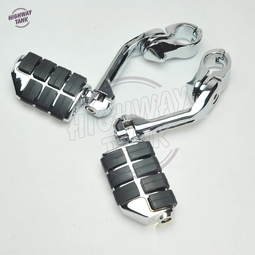 Универсальная мотоциклетная подножка с длинным углом 32 мм хромированная защита