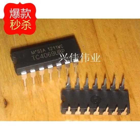 10 шт. новые оригинальные подлинные 4069 TC4069UBP DIP gate / inverter IC TOS|Интегральные схемы| |