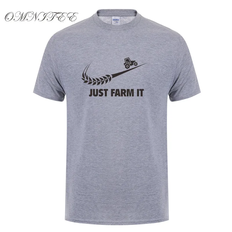 Модная футболка Just Farm It, Мужская хлопковая футболка с круглым вырезом и коротким рукавом, футболки для фермерских мужчин, топы, OZ-136