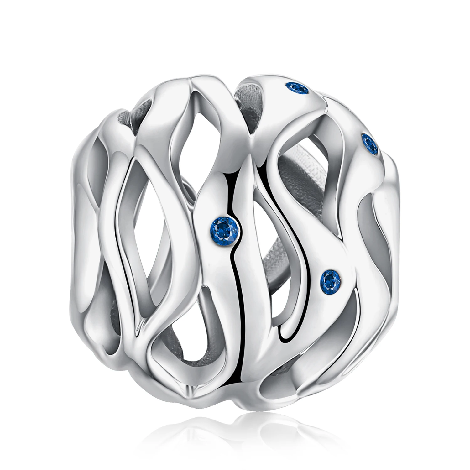 JewelryPalace Waves 925 Sterling Silver Beads Charms Original Fit Bracelet original Jewelry Making | Украшения и аксессуары