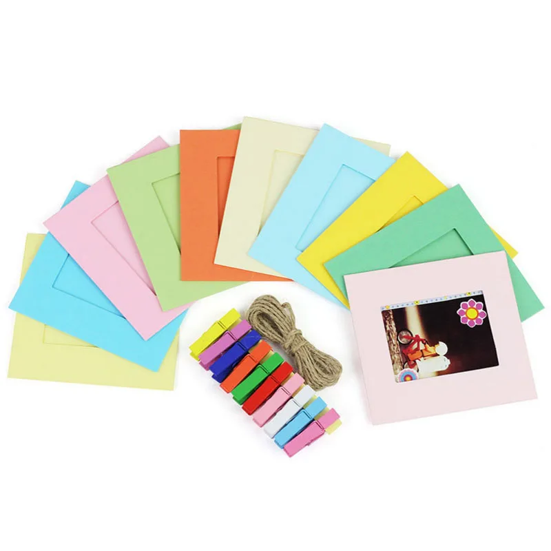 Instax квадратный SQ6/10/20 и SP-3 ins DIY настенный альбом Бумага пленки, фото рамка+ деревянная прищепка+ пеньковая веревка для ЖК-дисплея с подсветкой Fujifilm Instax