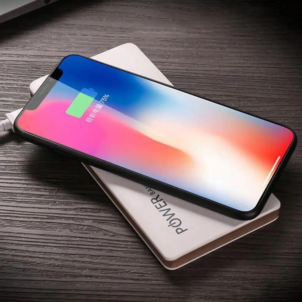 20000 мАч, беспроводной внешний аккумулятор, двойной USB, внешний аккумулятор для мобильного телефона, зарядное устройство, повербанк для Xiaomi, iPhone, samsung