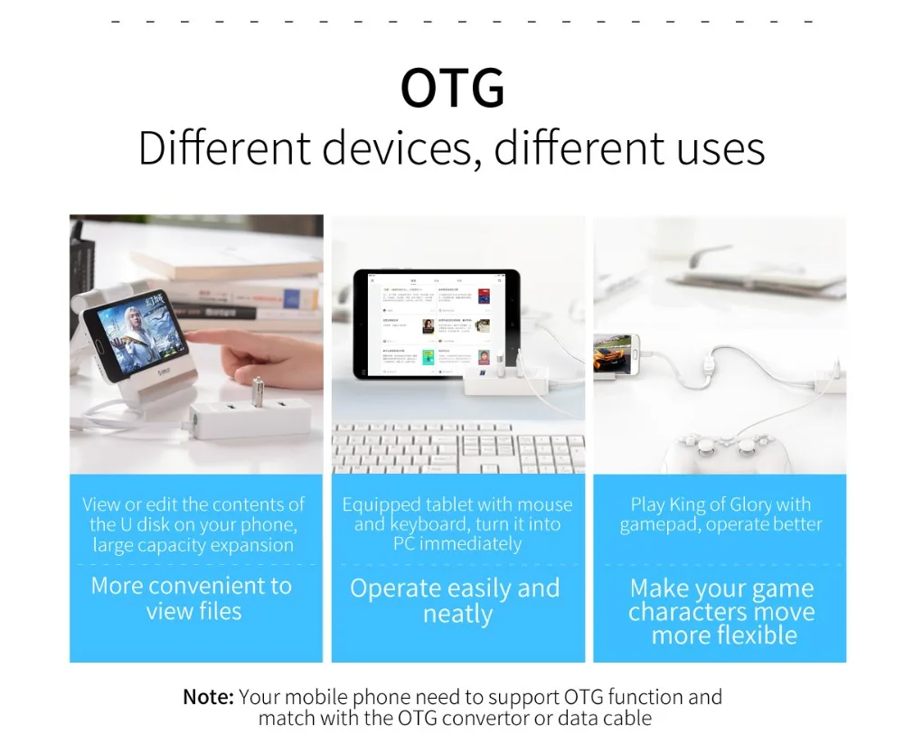 USB3.0 концентратор Высокоскоростной 4 порта для настольного ноутбука с телефоном-черный/белый(ORICO W5P-U3-100