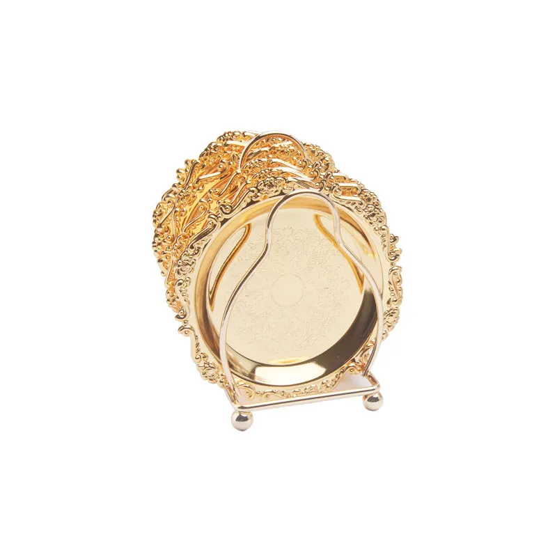 Gold yuan xing set Европейский металлический набор, тарелка для торта, маленькая тарелка, комбинированная стойка для выпечки, для магазина, свадебные принадлежности, мини тарелка для торта, поднос для конфет - Цвет: Gold yuan xing set