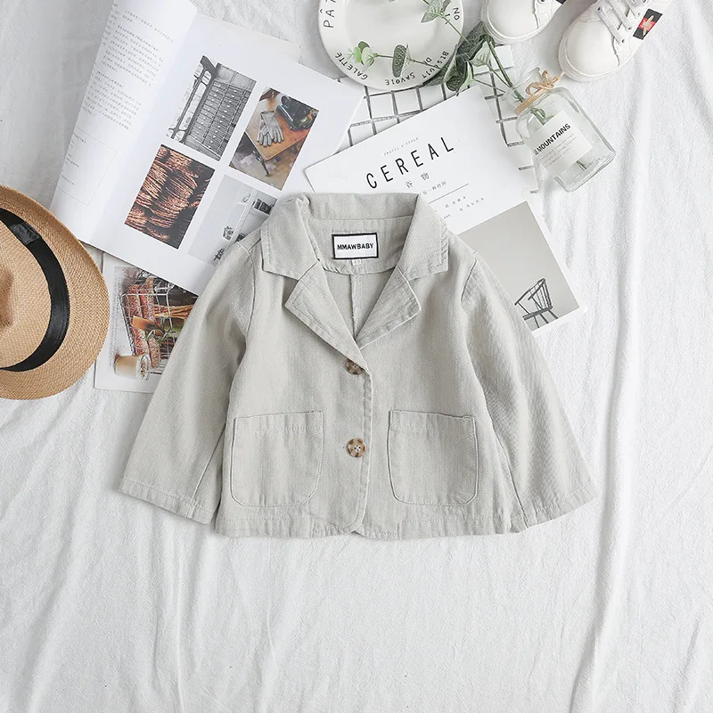 Модный новый детский Блейзер пальто новинка 2019 повседневный блейзер для