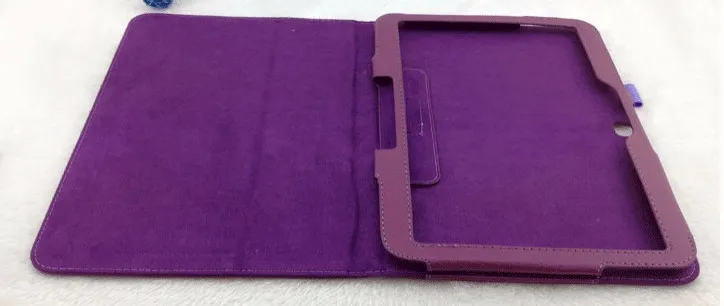 New Litchi pattern 2-fold PU Leather Case for Samsung Galaxy Tab 3 10.1 P5200 P5210 P5220 Tablet Fold Protective Cover+film+pen |