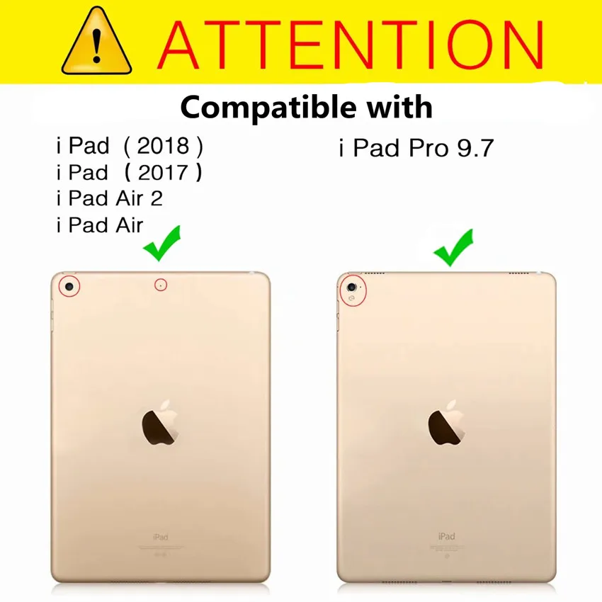 Чехол для iPad 9,7 дюймов 6-го поколения A1822 чехол с карандашом для iPad Air 1 2 для iPad Pro 9,7 Funda Shell