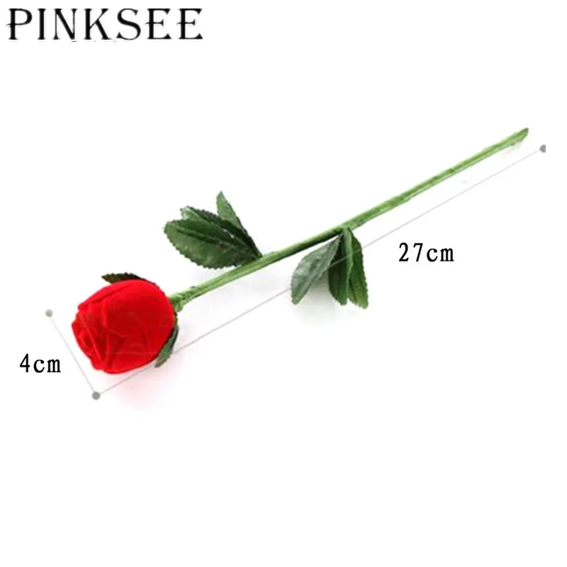 PINKSEE 1 шт. коробка для хранения ювелирных изделий в виде красной розы