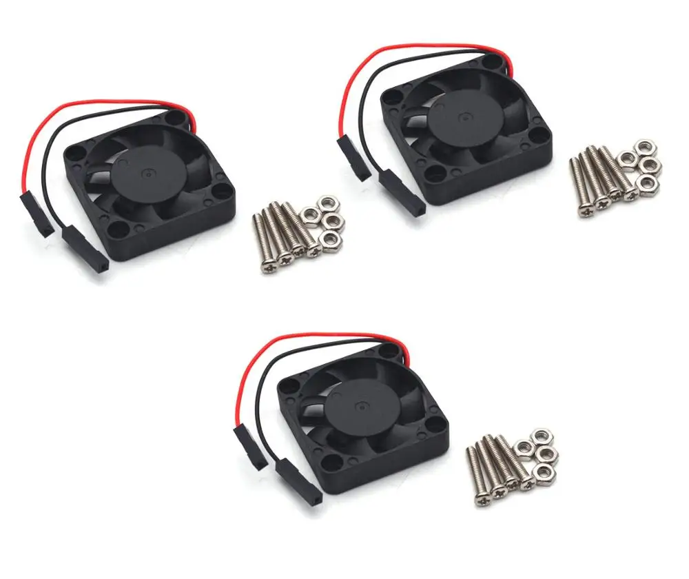 3 шт. Raspberry Pi 4 B вентилятор DC 5V/3 V Бесщеточный Охлаждающий с винтами для Модель + |