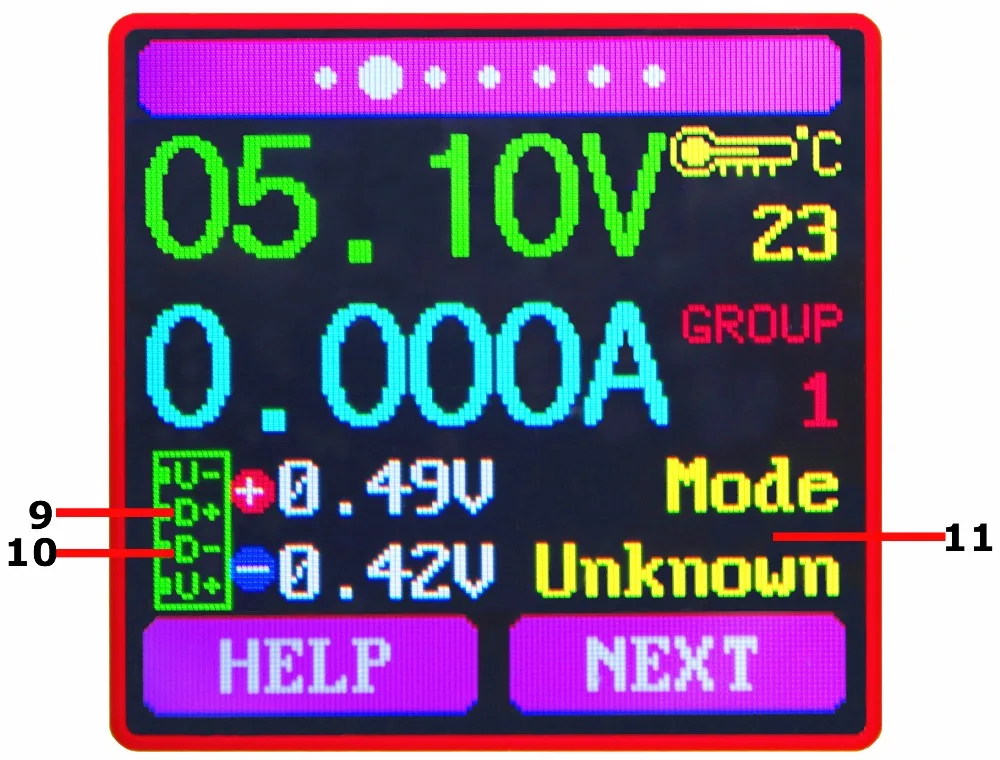4,5 В~ 24 В USB цветной QC 2,0 3,0 быстрое зарядное устройство Банк мощности тестер емкости аккумулятора USB доктор измеритель мощности Амперметр измеритель напряжения