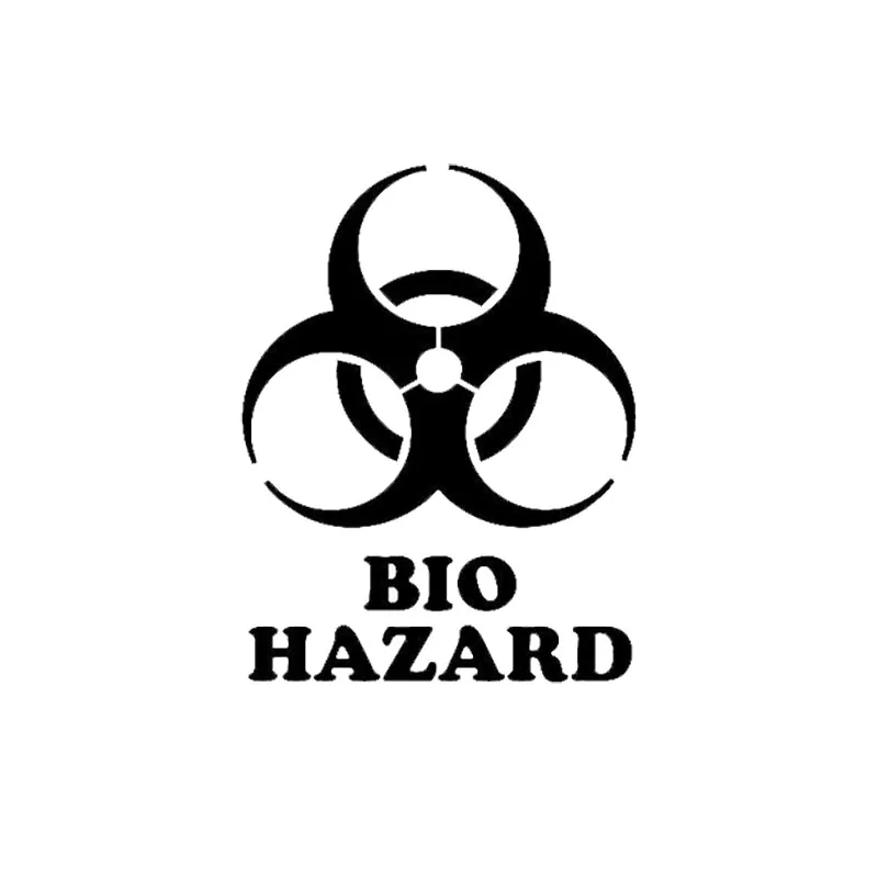 &quotBIO HAZARD&quot наклейки на унитаз Индивидуальная ванная комната Украшение Наклейка