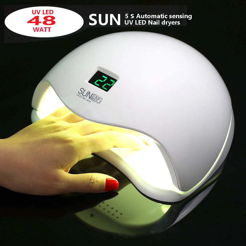 SUN5S высокое качество 2 в 1 48 Вт/24 Вт УФ светодиодный Светодиодная лампа для ногтей