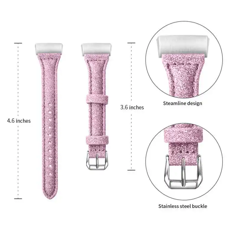 Flash pink Joyozy для Fitbit Charge 3 Кожаный браслет ремешок для Fitbit Charge 3 фитнес-трекер Смарт-часы сменный ремешок - Цвет ремешка: Flash pink