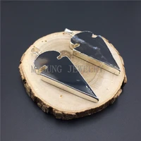 arrowhead banded onyx pendantlace arrow agates pendant charmsilver color edges for jewelry making my0809