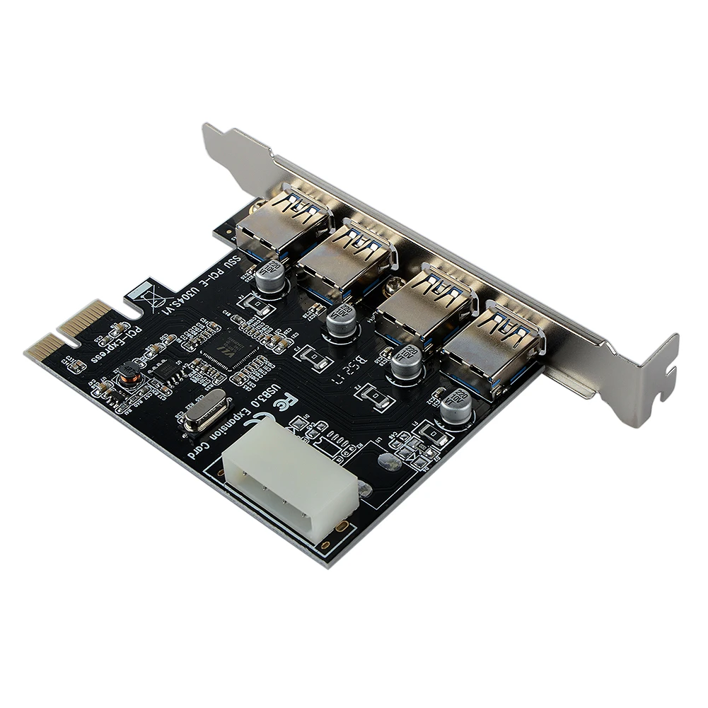 Карта расширения PCI Express с 4 портами Usb 3 0 5 Гбит/с|Компьютерные кабели и разъемы| |