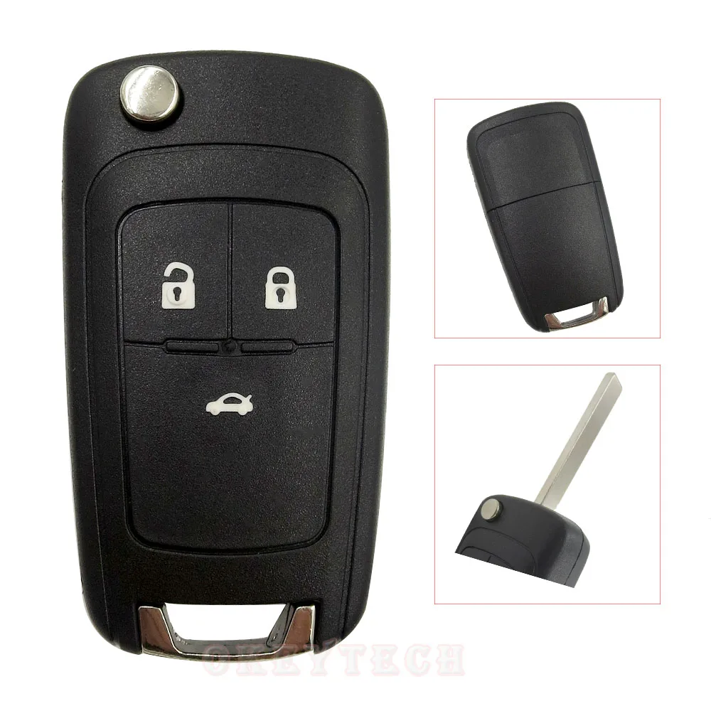 OkeyTech запасной ключ для Chevrolet Vauxhall astra h j insignia g vectra c mokka zafira 2 3 кнопки складной пульт