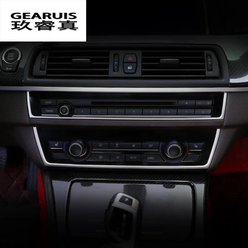 

Car Styling Strip Air Conditioning CD Panel Decorative Cover Trim Auto Interior Accessories Sticker for BMW 5 series F10 11-17