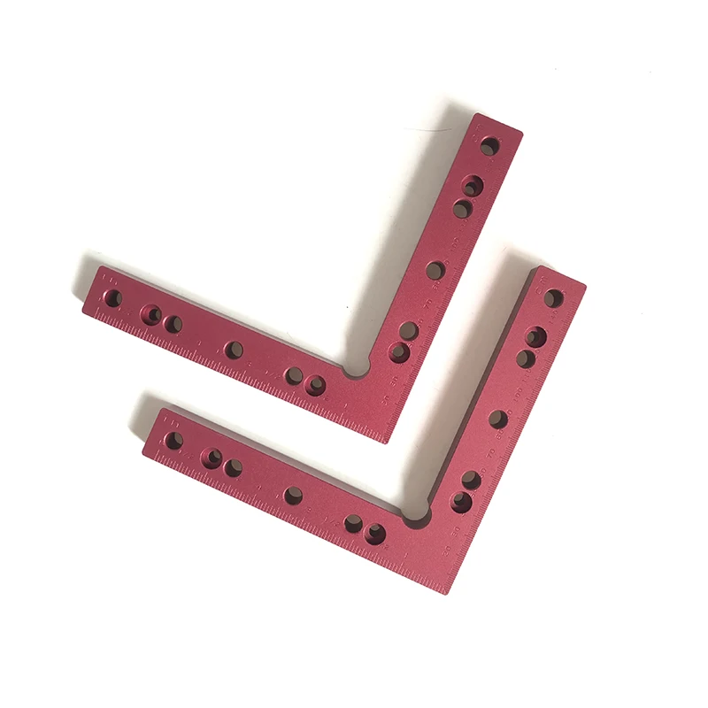 6pcs 160x160mm Square Ruler L Block Ruler 90 Degree Right Angle Positioning Panel Fixing Clip Woodworking Carpenter Tools