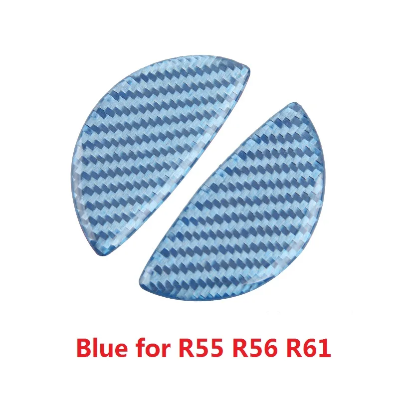 Blue 3 Углеродного волокна салона наклейка для дверной ручки для Mini Cooper F54 F55 F56 F60 R55 R56 R60 R61 Средства для укладки волос - Название цвета: Blue 3