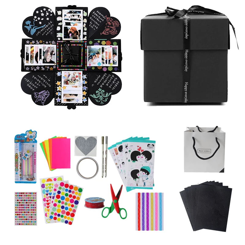 Cyuan Love Explosion Box DIY фотоальбом ручной работы для скрапбукинга коробка подарков на