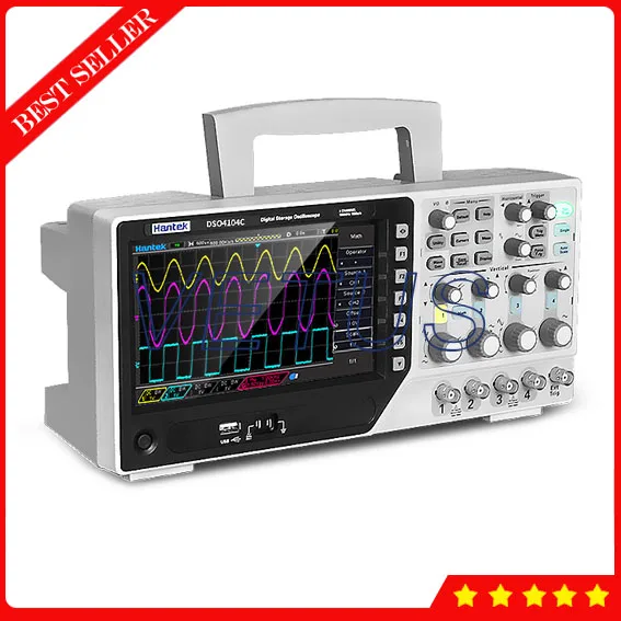 Hantek dso4104 C 100 МГц 4 канальный цифровой осциллограф цена с скамейкой типа Scopemeter 1GSa/s