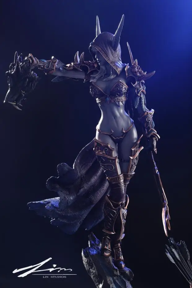 Модель вентиляторов wow Sylvanas Windrunner 66 см высота gk смолы статуя содержит светильник глазная фигура для коллекции