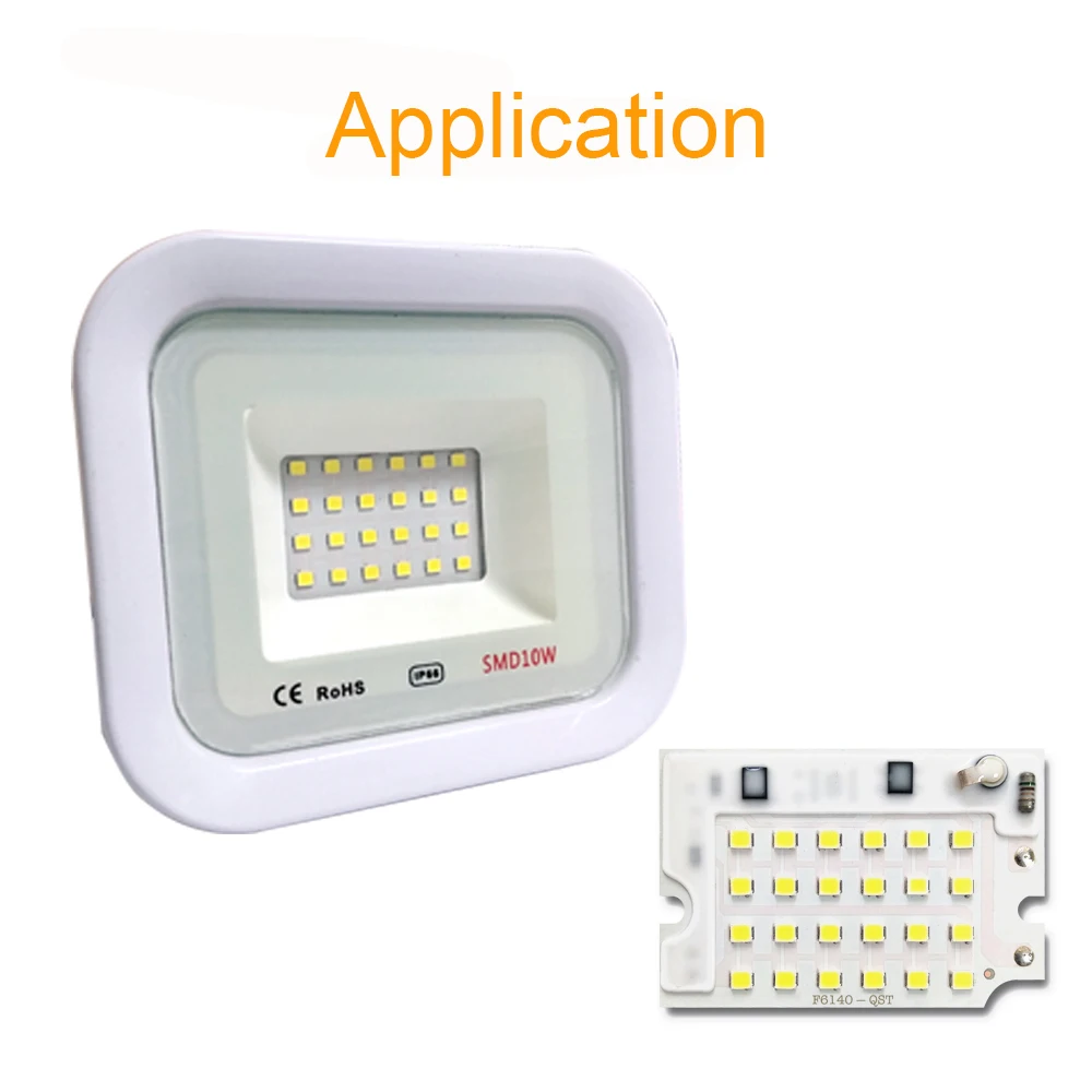 10 шт./лот светодиодный чип DIY прожектор лампа SMD 100 Вт 50 30 20 AC220V Smart IC для наружного