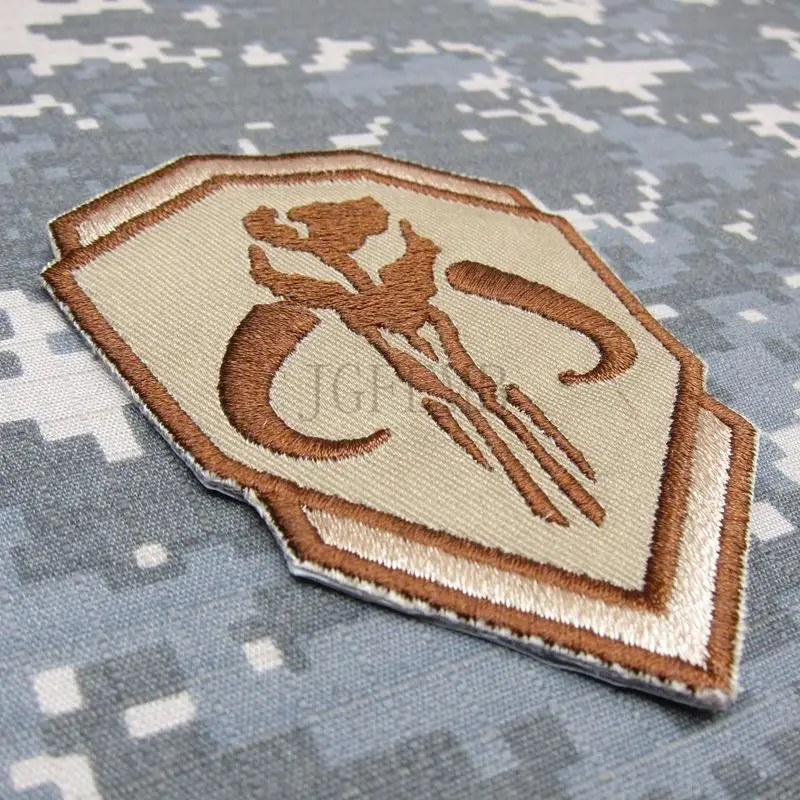 Вышитая нашивка с черепом Tan Boba Fett мандалориан банта охотник за головами B3384|embroidery