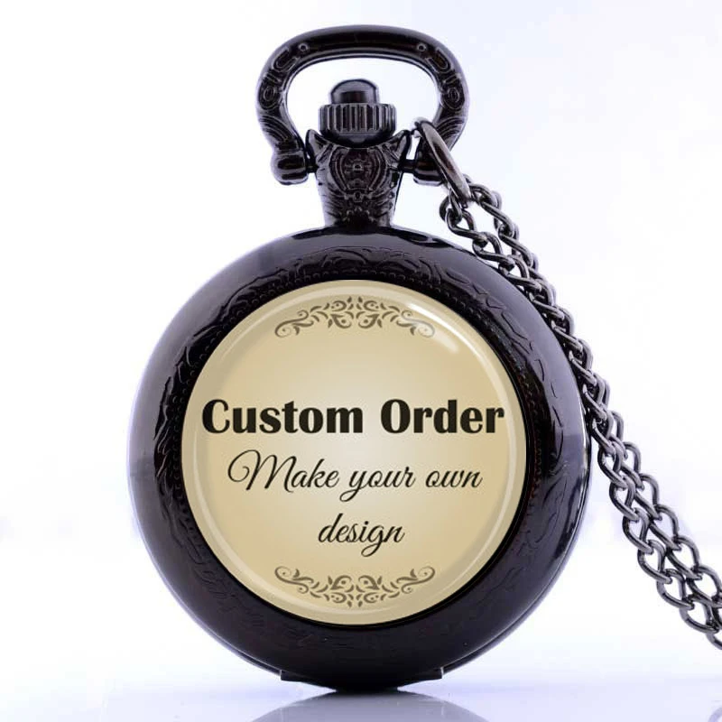 Custom order. Make your own special necklace with photo. Personalized Photo Pocket Watch Necklace |
