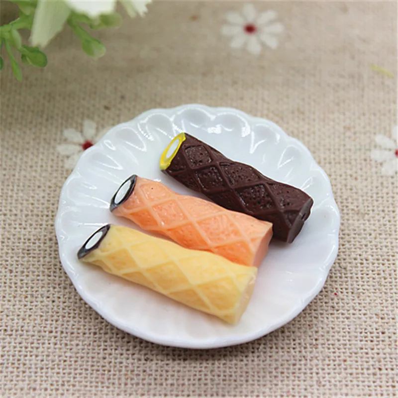 Кавайная миниатюрная имитация еды вафельное шоколадное украшение 25 х8 мм 10 шт. |