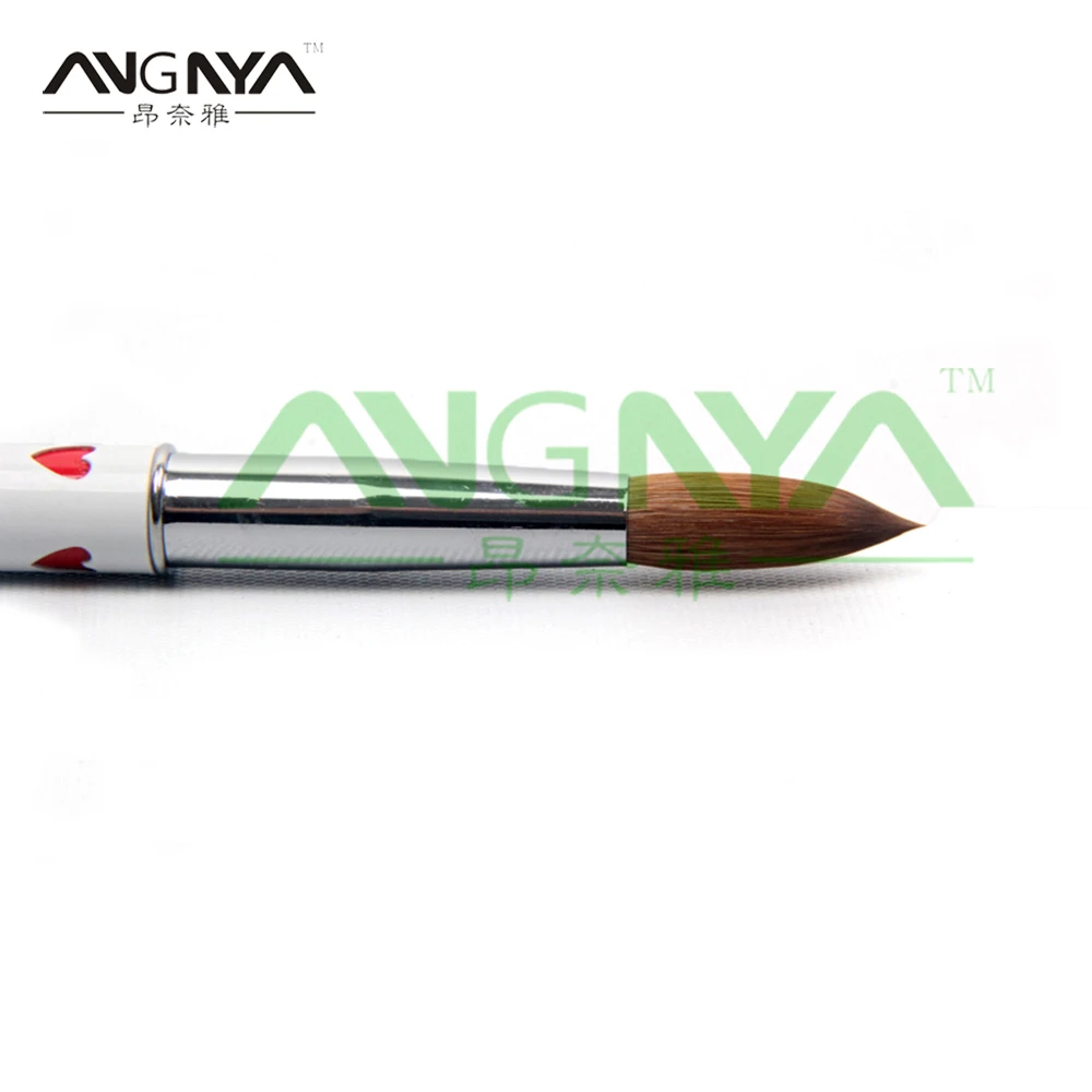 ANGNYA 1 шт. Kolinsky соболиная акриловая кисть для ногтей № 18 # круглая головка УФ гель