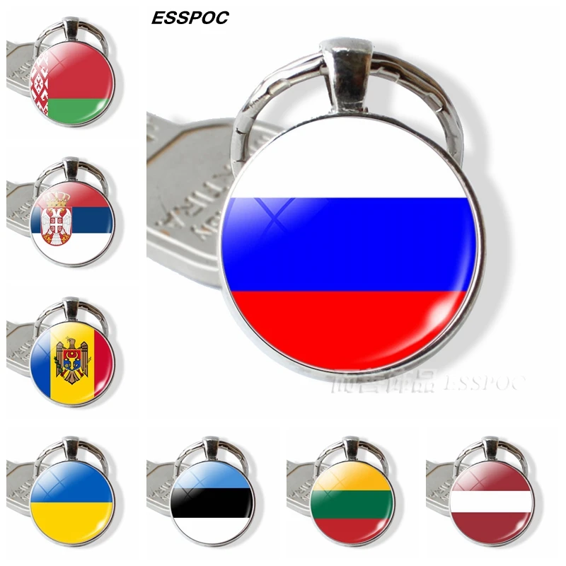 Страны Восточной Европы брелок для ключей флаг Россия Украина Белоруссия