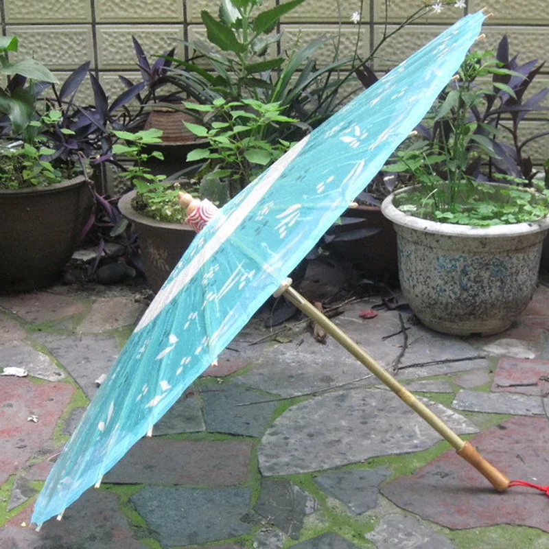 Травяной зеленый зонтик из масляной бумаги ручной работы для костюмированной