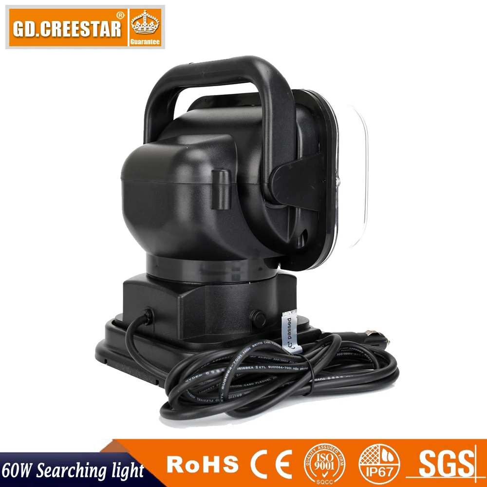 

60Watts 7inch Led Remote Control Search Light 12v 24v w/Magnetic Base Spot led camping fishing Wireless spotlight x8pcs