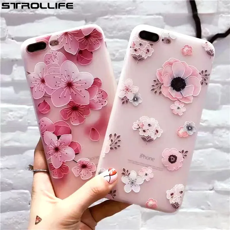 STROLLIFE роскошный 3D рельефы цветочный телефонный корпус для чехла iPhone 5S цветной