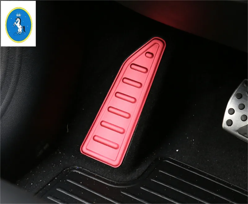 Yimaautotrim авто аксессуар для левой ноги Подножка педаль декоративная панель крышка комплект для Jeep Renegade- серебристый красный - Название цвета: Model A