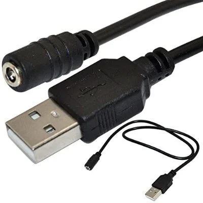 Штекер USB A для разъема питания постоянного тока 1 35x3 5 мм гнездовой шнур черный
