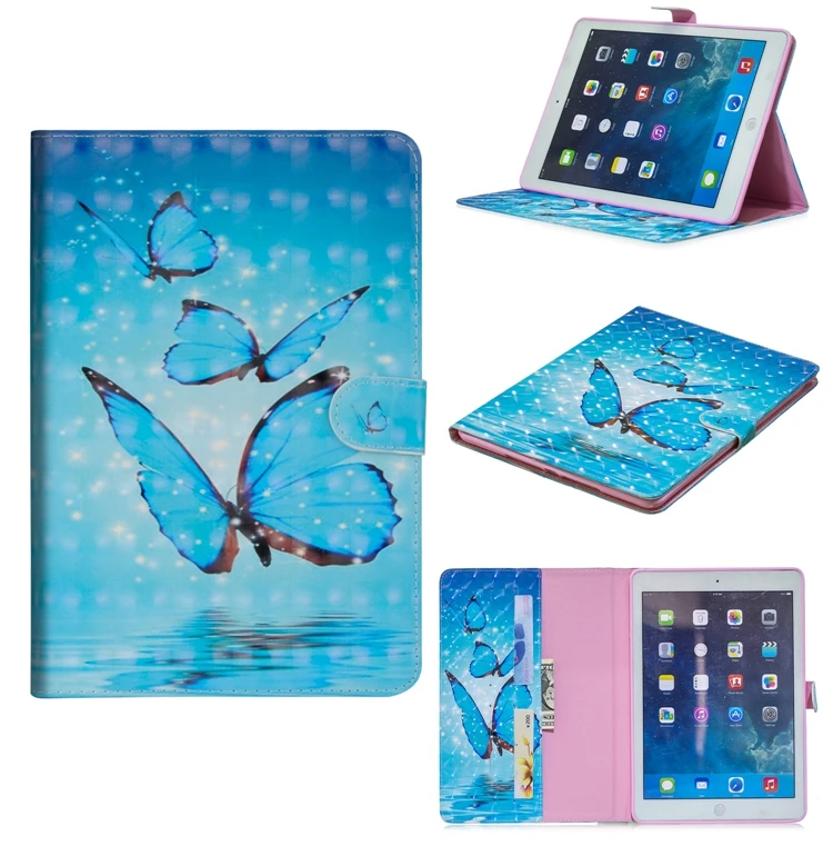 СПС Coque iPad Air Чехол милый Кот Волк кожаный чехол-книжка для телефона с кошельком и Чехлы для iPad Air A1474 A1475 A1476 iPad 5 чехол Etui Capinha