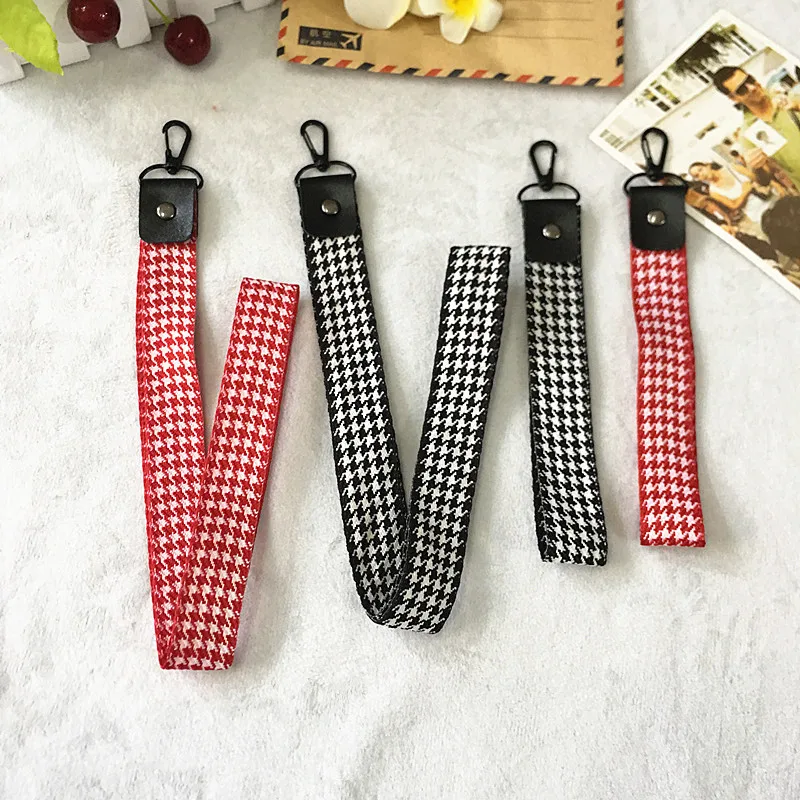 Черный и белый плед браслет мобильный чехол для телефона съемный Хаундстут